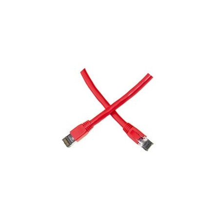 Cable Wholesale Cat8 Red S/FTP Ethernet Patch Cable, Molded Boot, 40Gbps - 2000MHz, 4-Pair 24AWG Copper, RJ45 13X8-57115